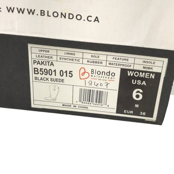 Blondo Pakita Tall Boots Black Suede Waterproof - Picture 16 of 16